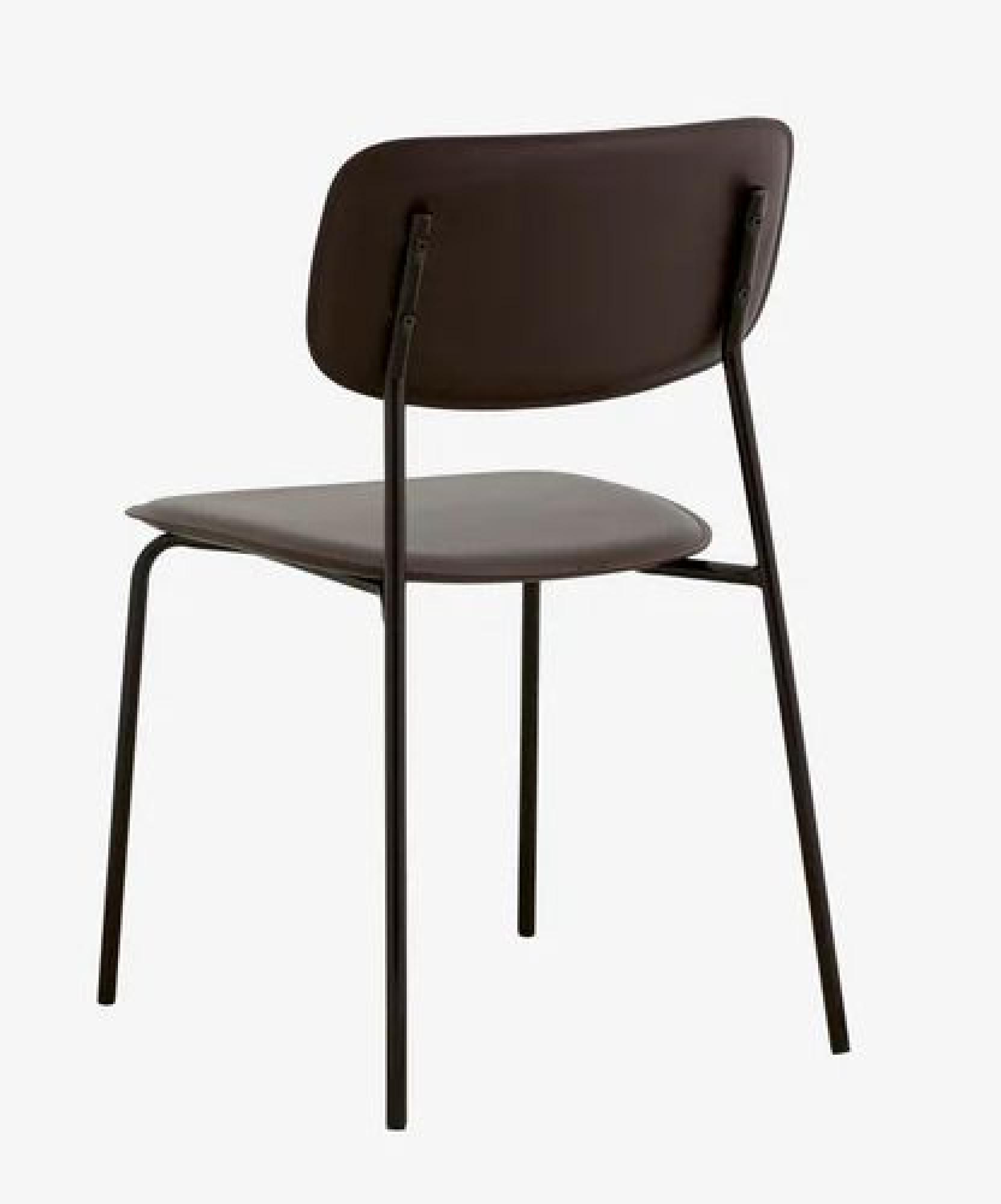 Product photograph of 2 X Nordal Esa Brown Faux Leather Dining Chair from Choice Furniture Superstore.